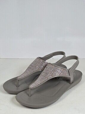 New Skechers Bungalow New In Town Rhinestone Embellished Thong Sandals